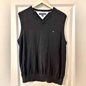 Tommy Hilfiger Men's Black V-Neck Sweater
